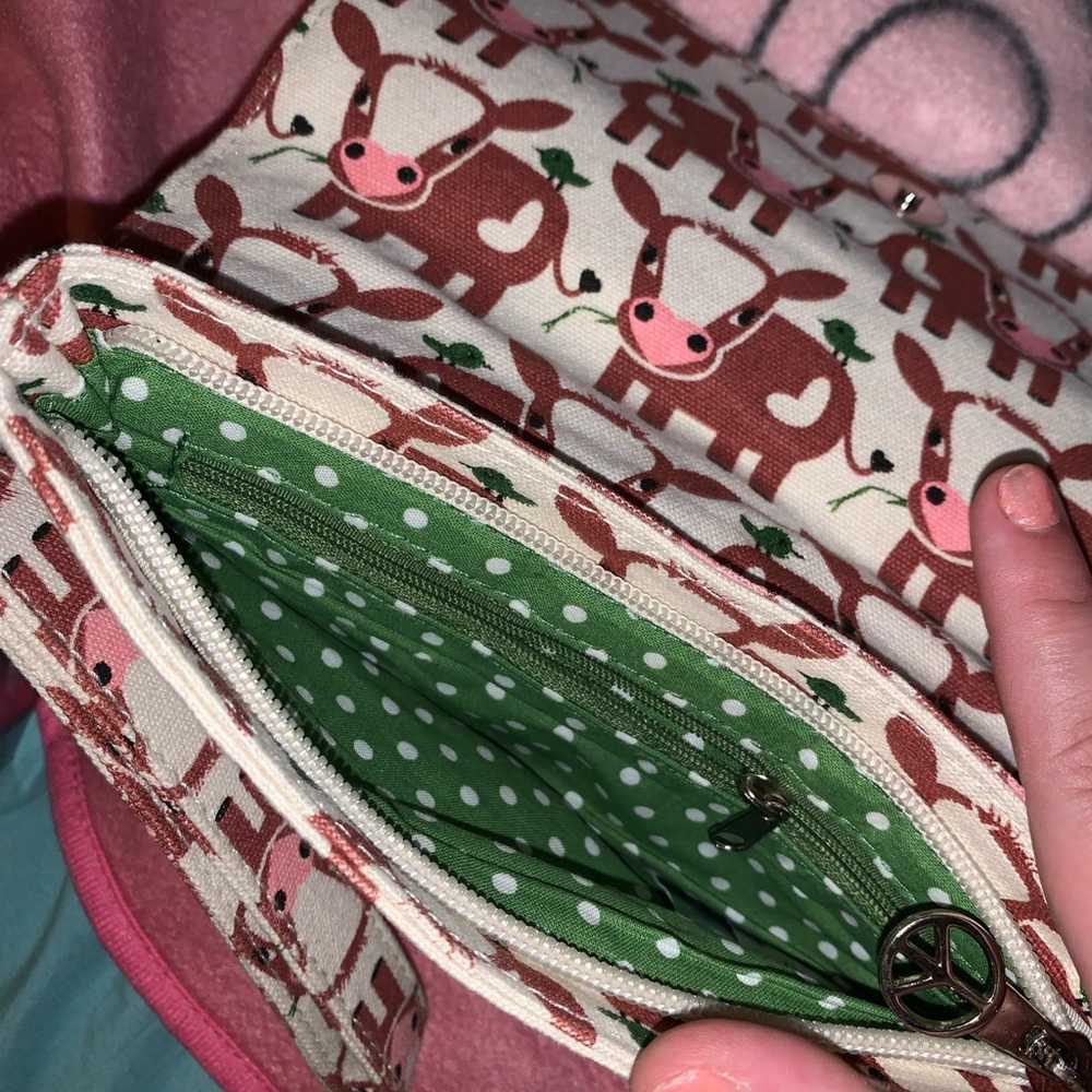 Bungalow Chocolate Cow pattern bag/wrist wallet NWT!!!!